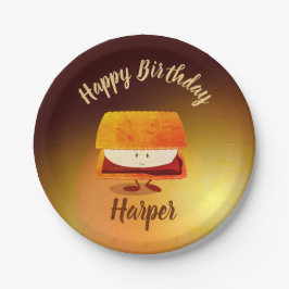 Plato De Papel Placas de papel con nombre Happy Birthday S