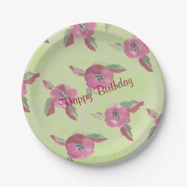 Plato De Papel Placas De Papel Con Patrón De Acuarela