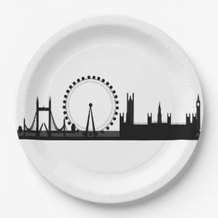 Plato De Papel Placas de papel con temas de la línea de los ojos