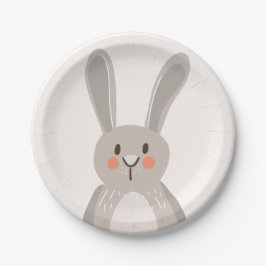 Plato De Papel Placas de papel conejo Ducha para bebé Animales de