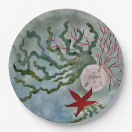 Plato De Papel Placas de papel costero