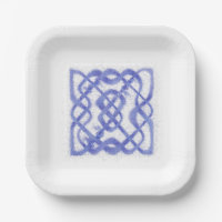 Placas de papel cuadrado de KNOT CELTIC VIOLET