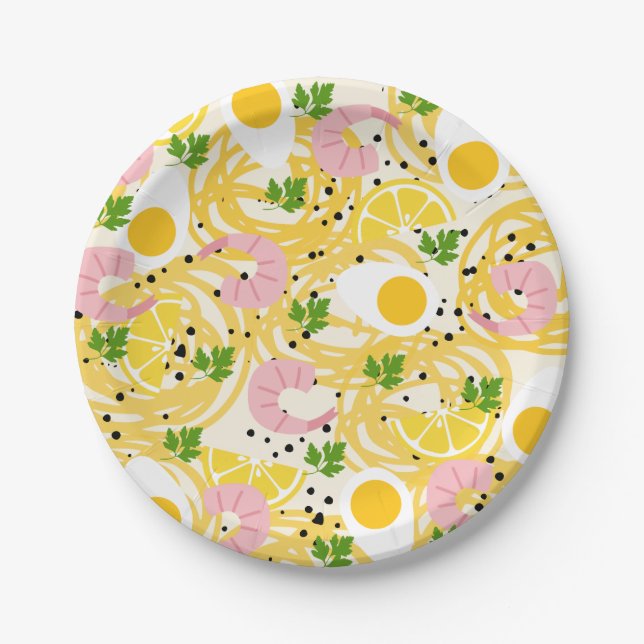 Plato De Papel Placas de papel Cute Ramen (Anverso)