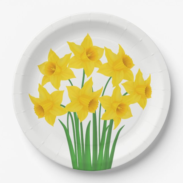 Plato De Papel Placas de papel-Daffodils (Anverso)