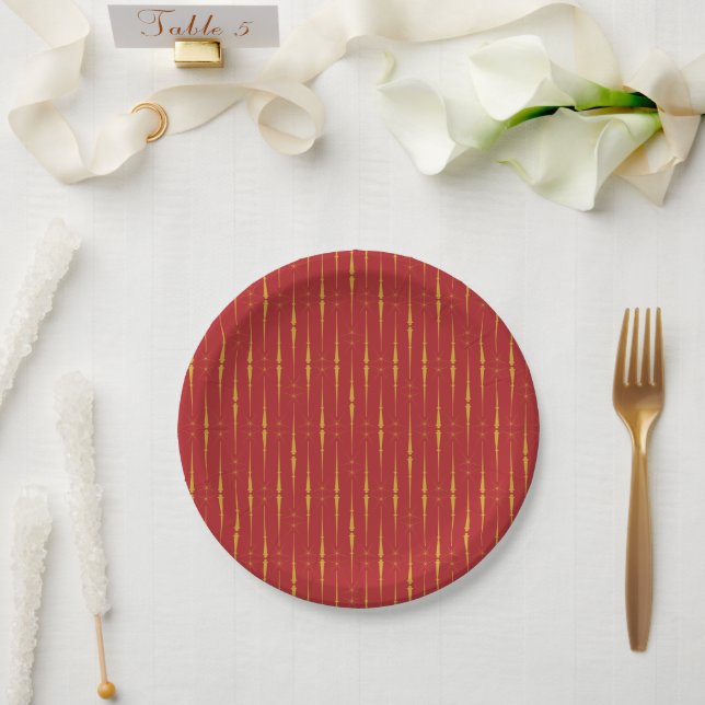 Plato De Papel Placas de papel de 7" de varas mágicas (Boda)