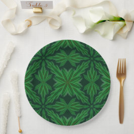 Plato De Papel Placas de papel de 9" del bosque de Pine Mandala
