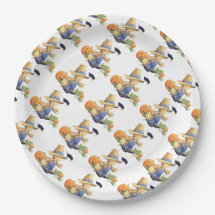 Plato De Papel Placas de papel de 9"/Dos esqueletos encabezados-H