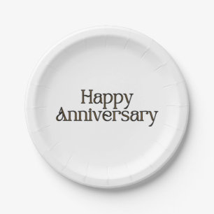 Plato De Papel Placas de papel de aniversario feliz
