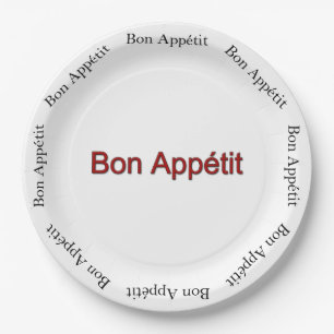 Plato De Papel Placas de papel de Appetit del Bon