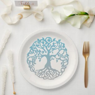 Plato De Papel Placas de papel de árbol de la vida