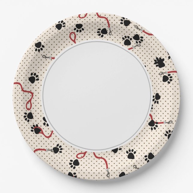 Plato De Papel Placas de papel de arrendatarios y patas (Anverso)