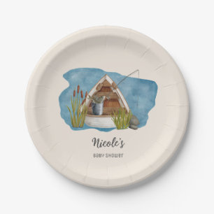 Plato De Papel Placas de papel de Baby Shower para pescadores rus