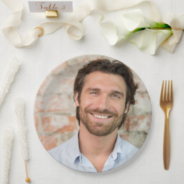 Plato De Papel Placas de papel de bachillerato de foto de cara de