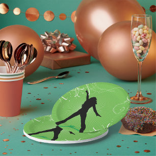 Plato De Papel Placas de papel de baile para mujeres