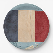 Placas de papel de bandera de Francia