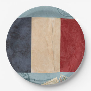 Plato De Papel Placas de papel de bandera de Francia