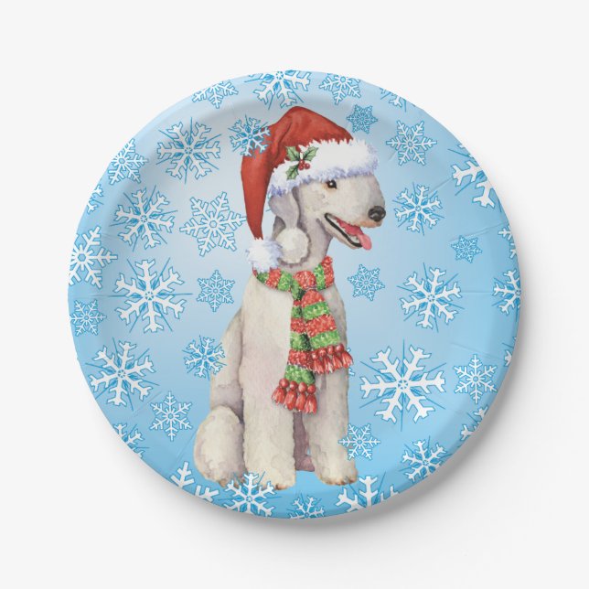 Plato De Papel Placas de papel de Bedlington Terrier (Anverso)