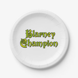 Plato De Papel Placas de papel de Blarney Champion