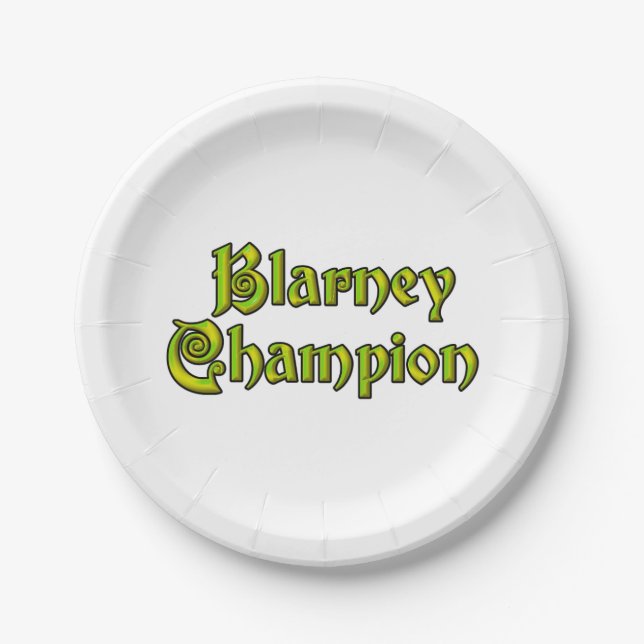 Plato De Papel Placas de papel de Blarney Champion (Anverso)