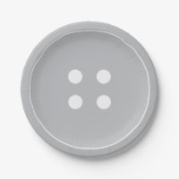 Placas de papel de botón gris