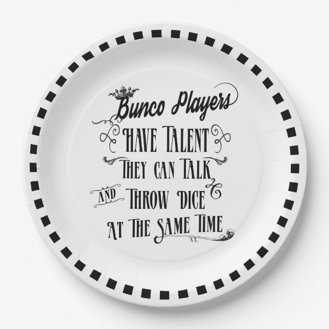 Plato De Papel Placas de papel de Bunco - talento de Hav de los (Anverso)