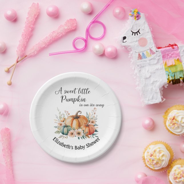 Plato De Papel Placas de papel de calabaza de personalizable para (Fiesta)