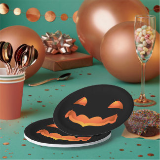 Plato De Papel Placas de papel de calabaza festivas de Halloween