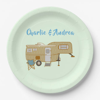 Plato De Papel Placas de papel de camping RV personalizadas