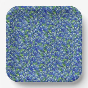 Plato De Papel Placas de papel de campo de flores silvestres de T