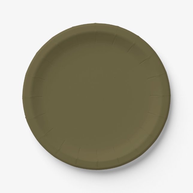 Plato De Papel Placas de papel de camuflaje verde del ejército (Anverso)