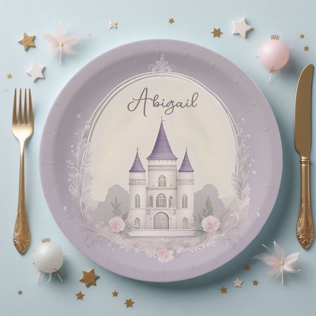 Plato De Papel Placas de papel de castillo morado (Subido por el creador)