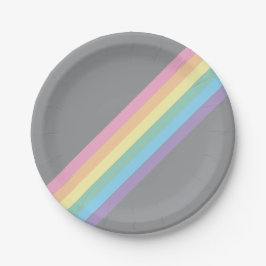 Plato De Papel Placas de papel de cielo y arcoiris en tormenta