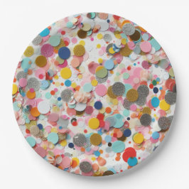 Plato De Papel ¡Placas de papel de confetti!