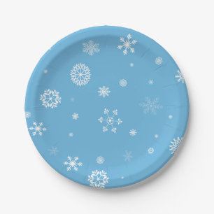 Plato De Papel Placas de papel de copo de nieve