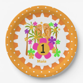Plato De Papel Placas de papel de cumpleaños 1º feliz personaliza