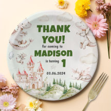 Placas de papel de cumpleaños de color de agua de