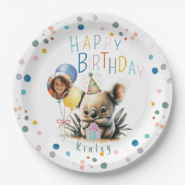 Plato De Papel Placas de papel de cumpleaños de Koala