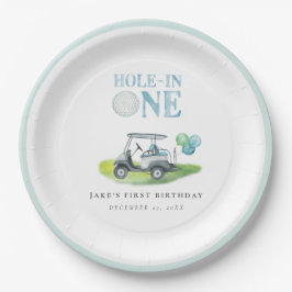 Plato De Papel Placas de papel de cumpleaños del carro de golf az