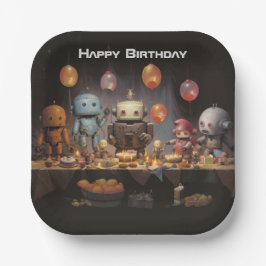 Plato De Papel Placas de papel de cumpleaños divertidas para niño