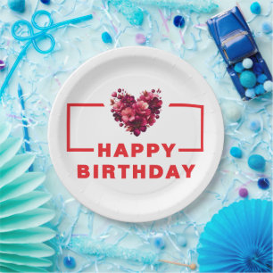 Plato De Papel Placas de papel de cumpleaños felices exclusivas l