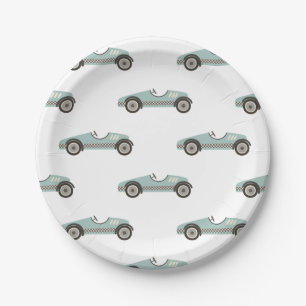 Plato De Papel Placas de papel de cumpleaños para coches de carre