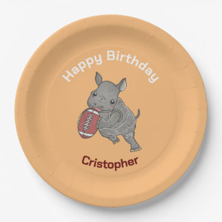 Plato De Papel Placas de papel de cumpleaños para el fútbol ameri
