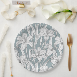 Plato De Papel Placas de papel de Daylilies