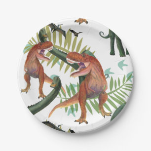 Plato De Papel Placas de papel de dinosaurios