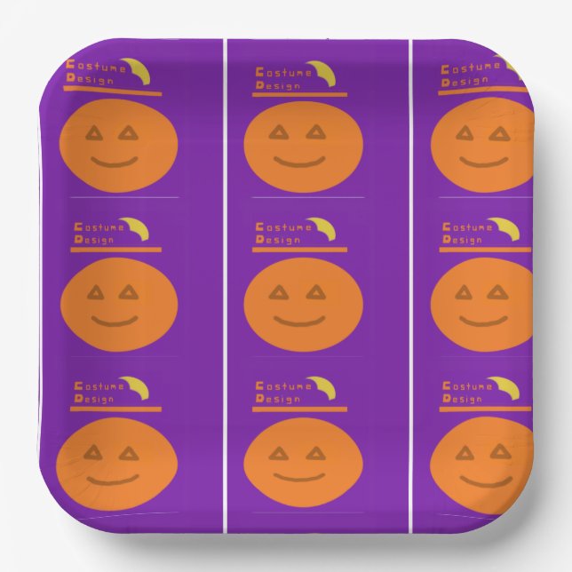 Plato De Papel Placas de papel de diseño de disfraces (Anverso)