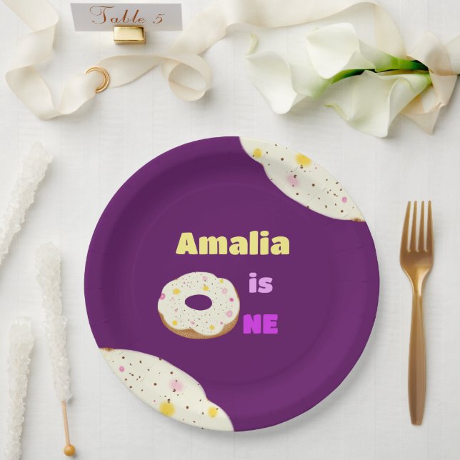 Plato De Papel Placas de papel de donut Yummy (Boda)