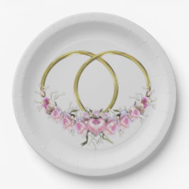 Plato De Papel Placas de papel de dos como una cena redonda