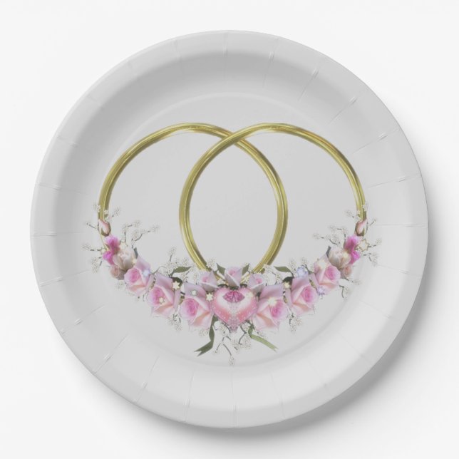 Plato De Papel Placas de papel de dos como una cena redonda (Anverso)