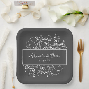 Plato De Papel Placas de papel de ducha de efecto invernadero con