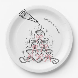 Plato De Papel Placas de papel de ducha de las perlas y del prose